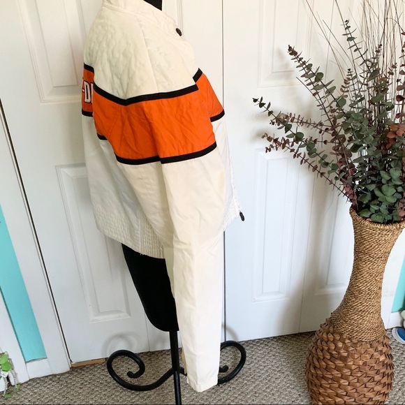 Harley Davidson | White Logo Cropped Racing Jacket - Picture 3 of 8